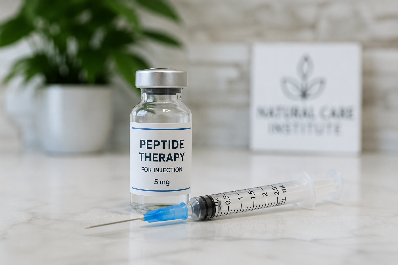 Peptide therapy injection for regenerative medicine at a functional medicine clinic in Birmingham, Michigan